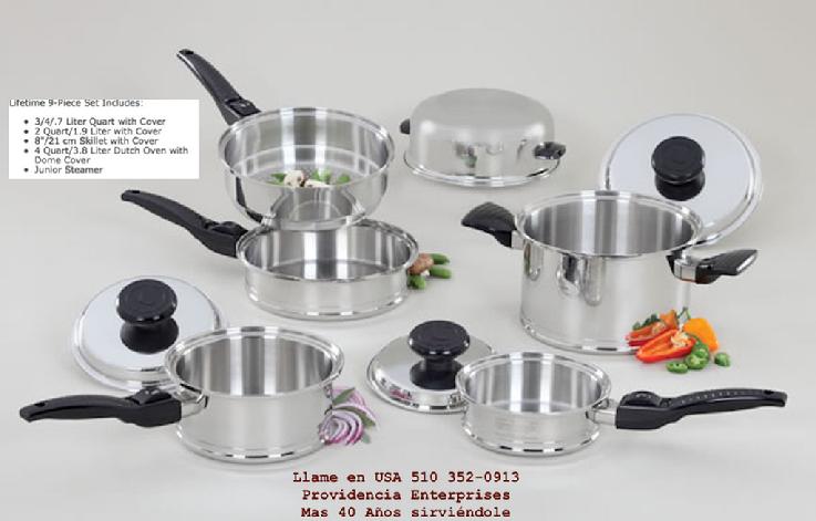 9 pcs. Lifetime Ollas